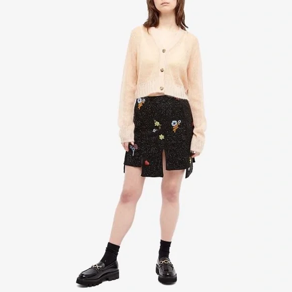 🍁ACNE STUDIOS mesh cardigan blush beige - Picture 8 of 15